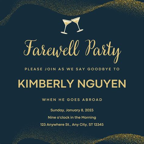 farewell party invitation|free online farewell party invitations.